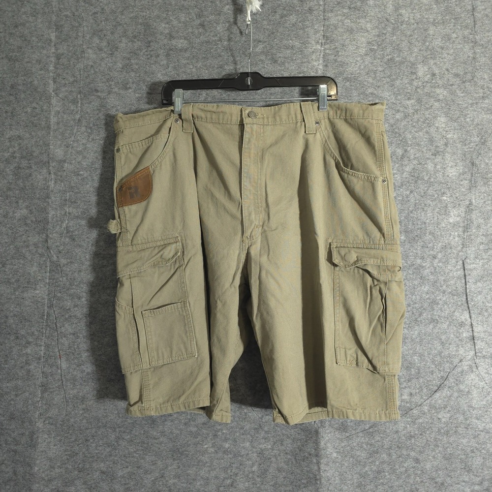 Wrangler Riggs Workwear Heavy Duty Cargo Shorts Muted Sage Mens Size 42x11 Solid